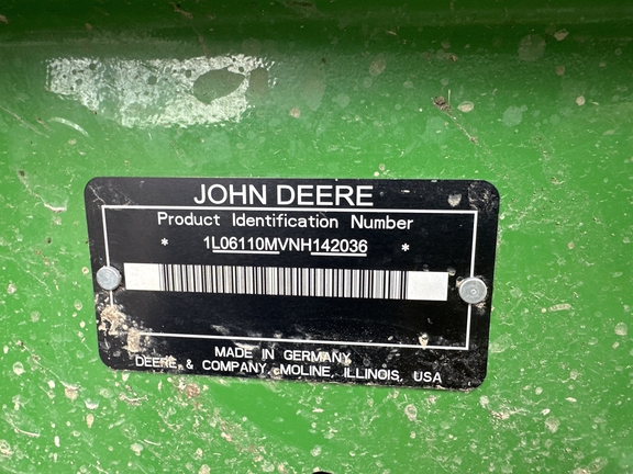 2022 John Deere 6110M Tractor