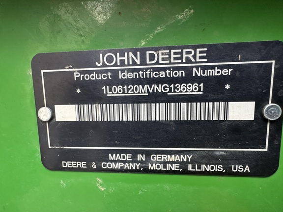 2022 John Deere 6120M Tractor