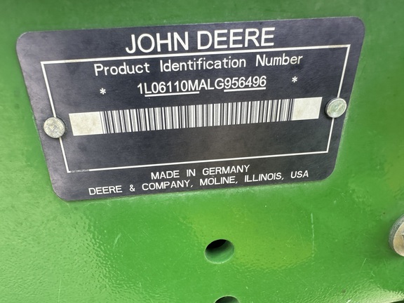 2020 John Deere 6110M Tractor