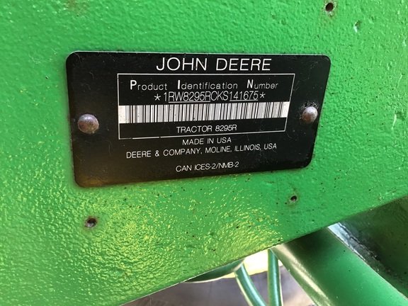 2019 John Deere 8295R Tractor