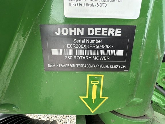 2023 John Deere R280 Mower