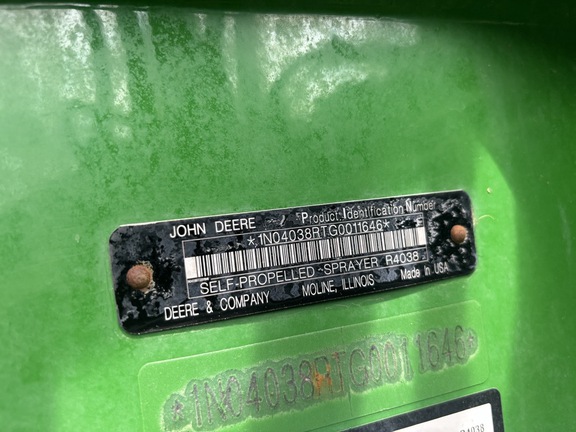 2016 John Deere R4038 Sprayer/High Clearance