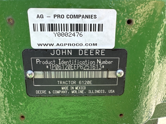2023 John Deere 6120E Tractor