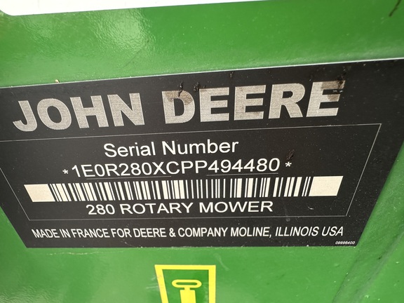 2023 John Deere R280 Mower