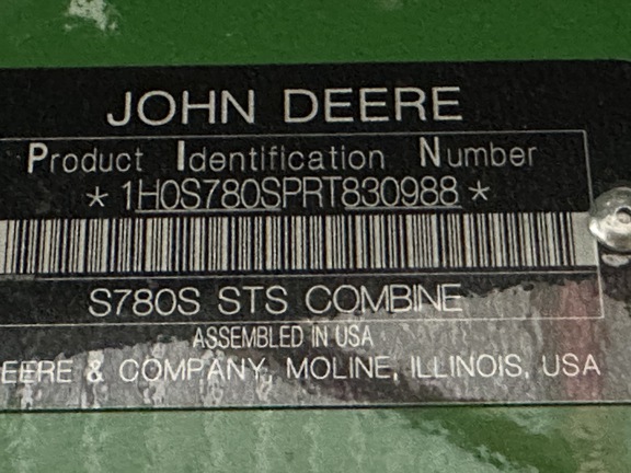 2024 John Deere S780 Combine