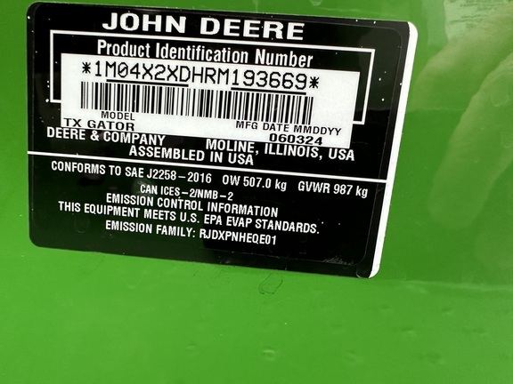 2024 John Deere TX ATV