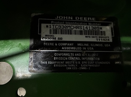 2024 John Deere Z930M Mower/Zero Turn