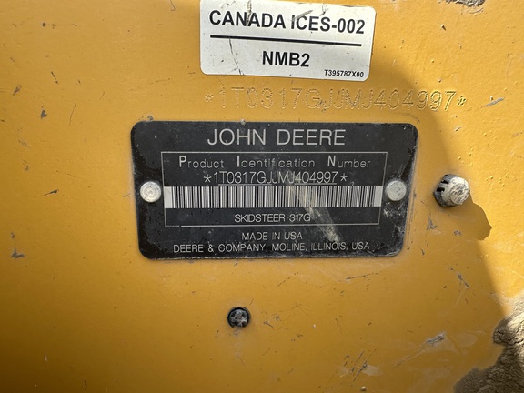 2021 John Deere 317G Compact Track Loader