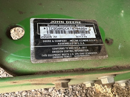 2019 John Deere Z950R Mower/Zero Turn