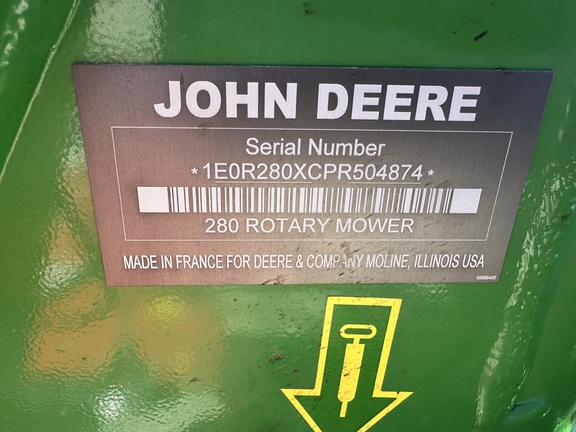 2023 John Deere R280 Mower