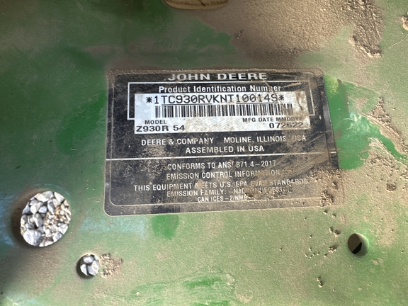 2022 John Deere Z930R Mower/Zero Turn