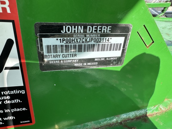 2018 John Deere HX7 Mower/Rotary Cutter