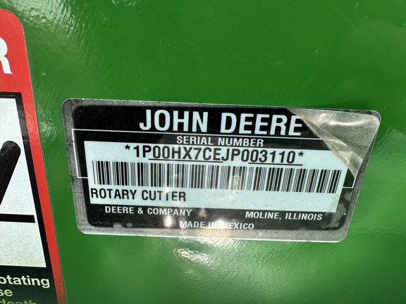 2018 John Deere HX7 Mower/Rotary Cutter