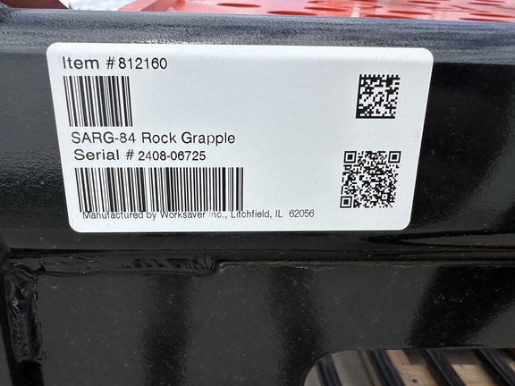 2025 Worksaver SARG-84 Sweeping Action Rock Grapple Grapple