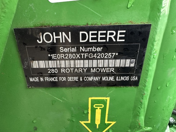 2015 John Deere R280 Mower
