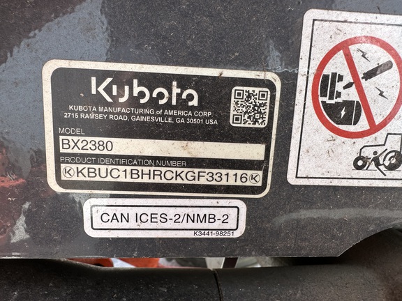 2019 Kubota BX2380 Tractor Compact