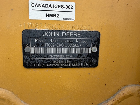 2019 John Deere 324G Skid Steer Loader