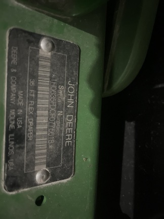 2015 John Deere 635FD Header Combine