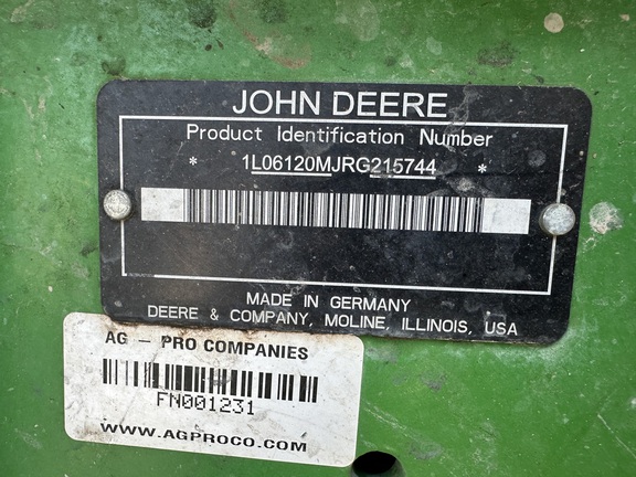 2024 John Deere 6120M Tractor
