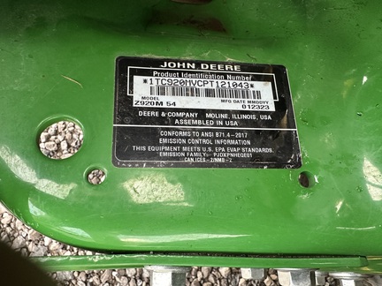2023 John Deere Z920M Mower/Zero Turn