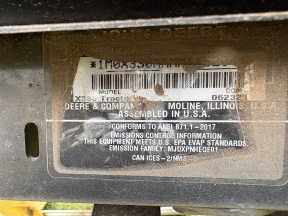 2021 John Deere X330 Garden Tractor