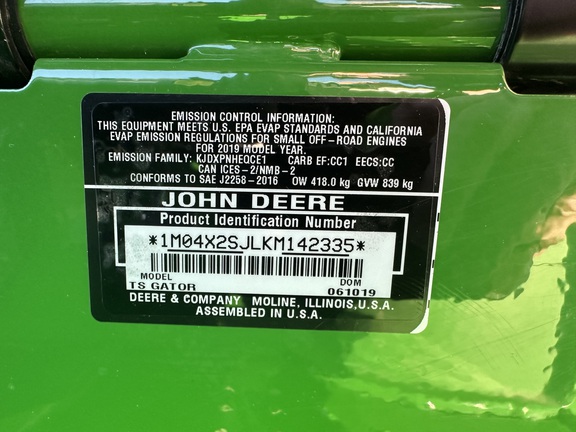 2019 John Deere TS 4X2 ATV