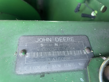 1998 John Deere 925 Header Combine