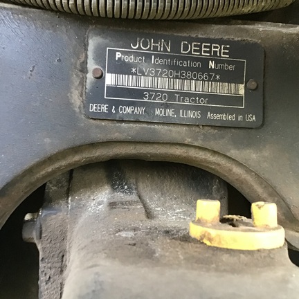 2007 John Deere 3720 Tractor Compact