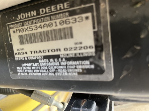 2006 John Deere X534 Garden Tractor