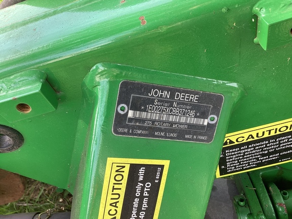 2011 John Deere 275 Mower