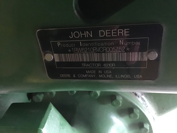 2013 John Deere 6210R Tractor