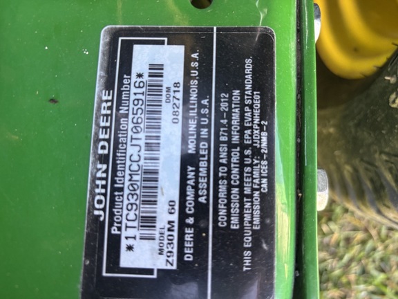 2018 John Deere Z930M Mower/Zero Turn