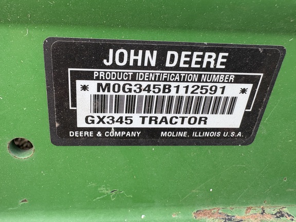 2003 John Deere GX345 Garden Tractor
