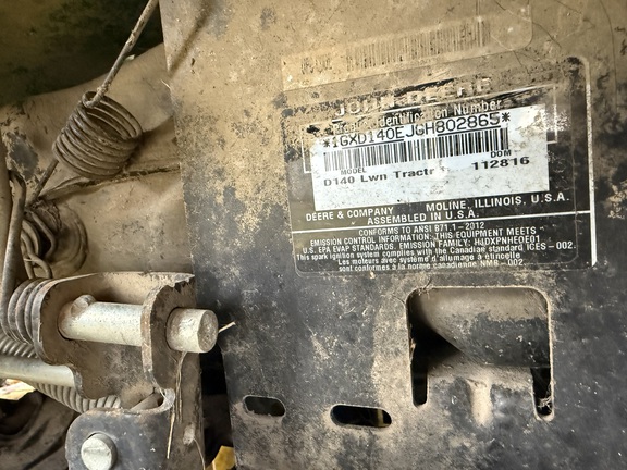 2017 John Deere D140 Garden Tractor