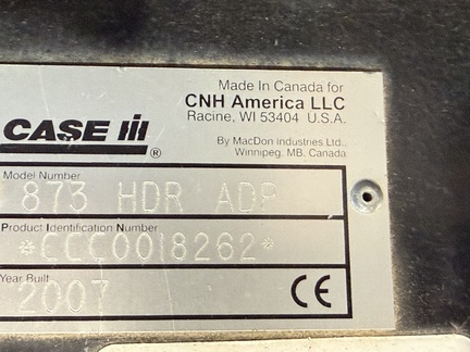 2007 Case IH 2062-36 Header Combine