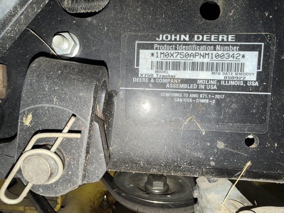 2022 John Deere X750 Garden Tractor