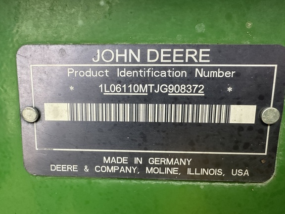 2018 John Deere 6110M Tractor