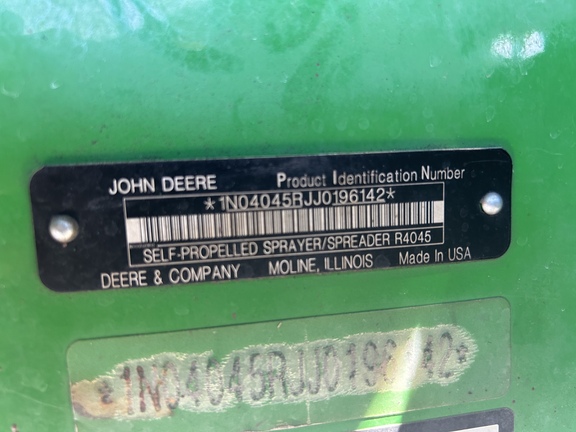 2019 John Deere R4045 Sprayer/High Clearance