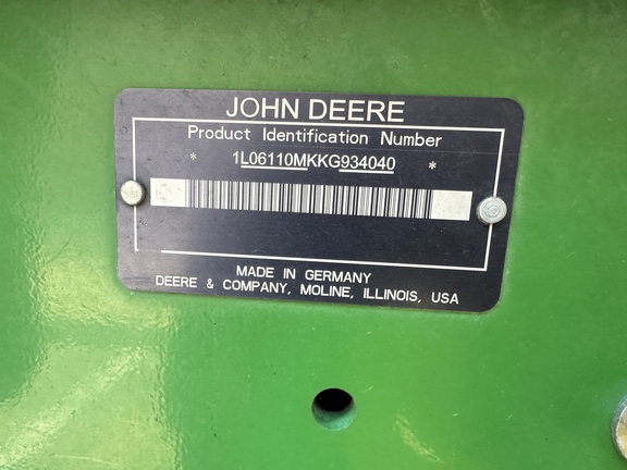 2019 John Deere 6110M Tractor