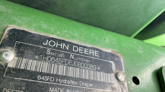 2018 John Deere 645FD Header Combine