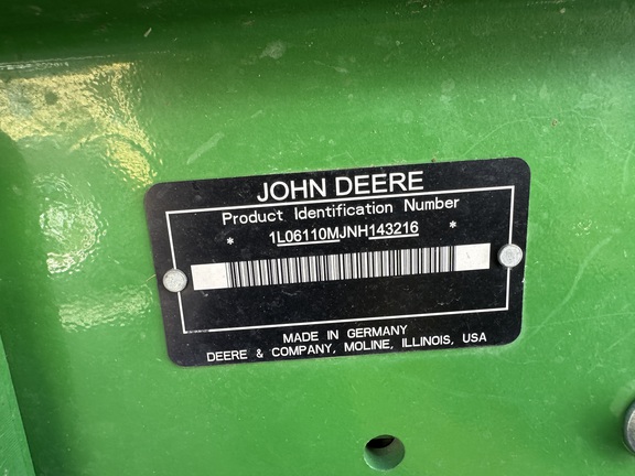 2022 John Deere 6110M Tractor
