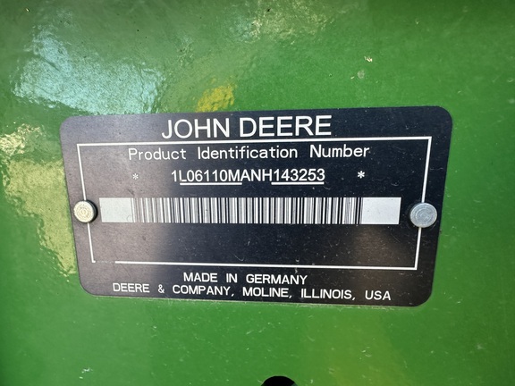 2022 John Deere 6110M Tractor