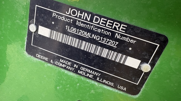 2022 John Deere 6120M Tractor