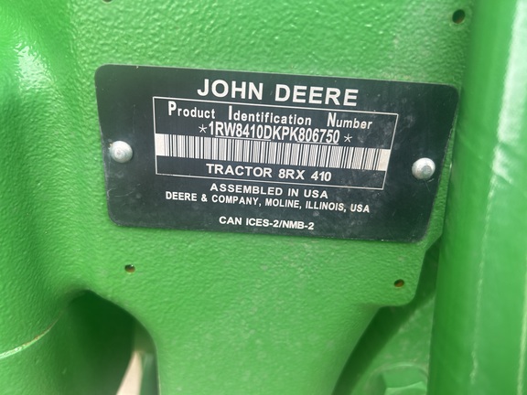 2023 John Deere 8RX 410 Tractor Rubber Track