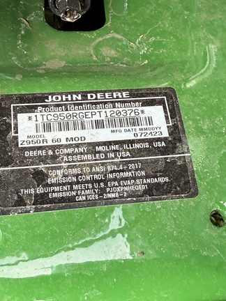 2023 John Deere Z950R Mower/Zero Turn