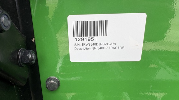 2024 John Deere 8R 340 Tractor
