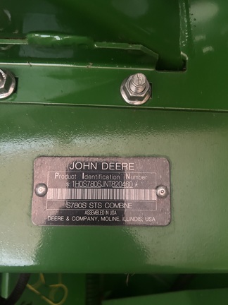 2022 John Deere S780 Combine