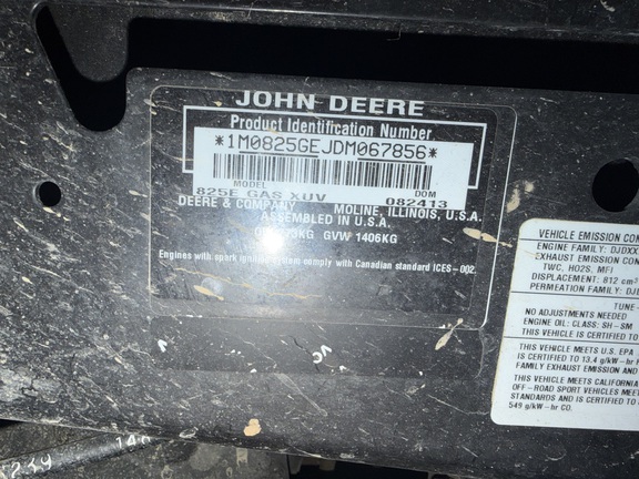 2013 John Deere XUV 825I GREEN ATV