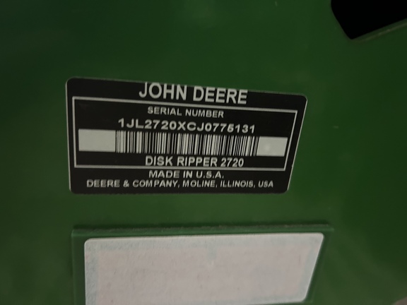 2018 John Deere 2720 Disk Ripper