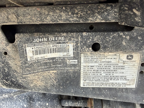 2011 John Deere XUV 825I GREEN ATV